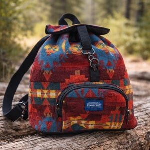 Pendleton Mini Backpack Tribal Wool Pattern Boho Southwestern Bag